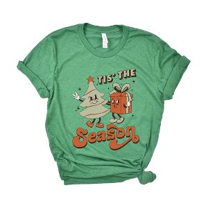 Simply Sage Market Women's Retro Tis The Season Tree Short Sleeve Graphic Tee - 1 of 4