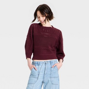 Suéter de Cuello Redondo con Manga Dolman para Mujer - Universal Thread™