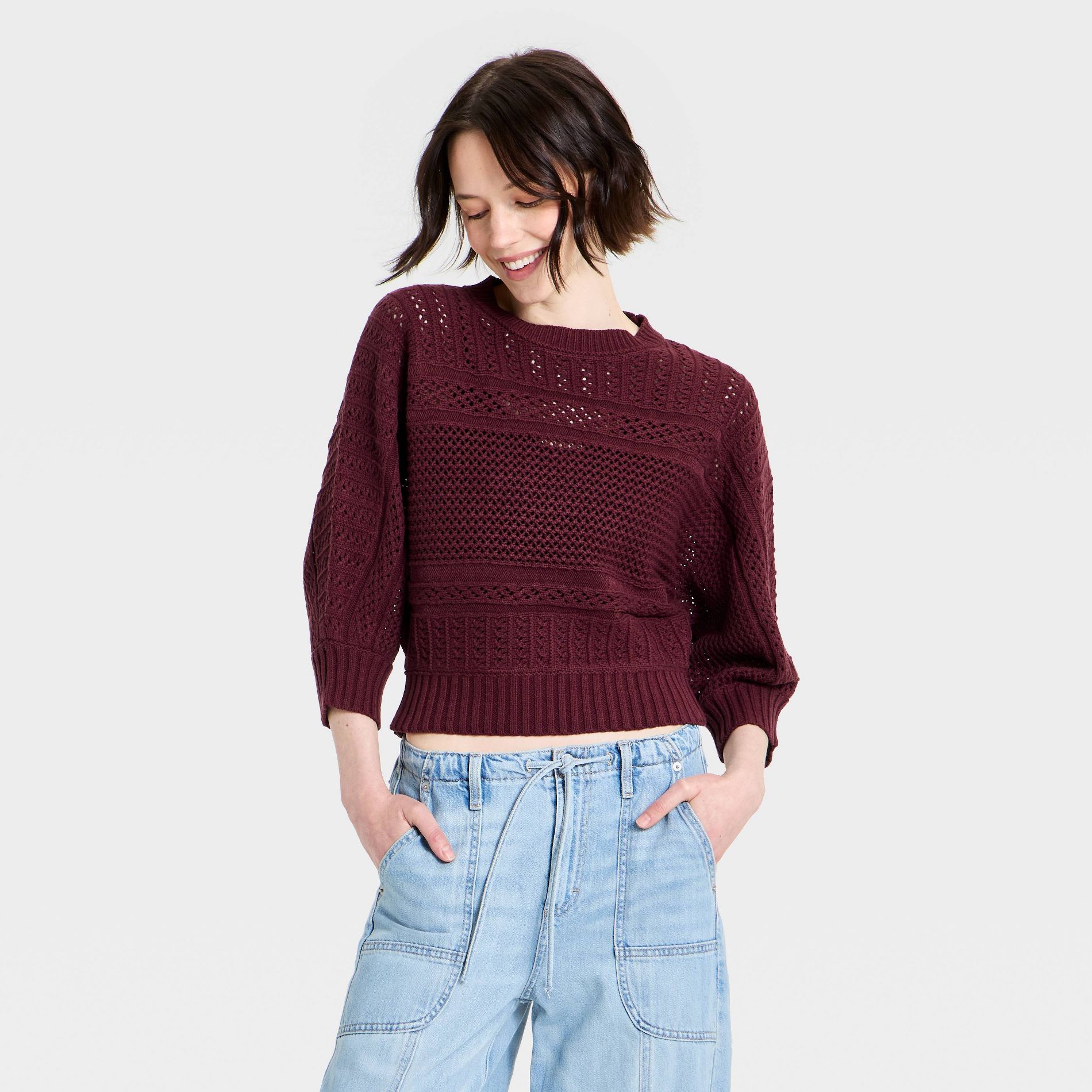 Women's Dolman Crewneck Pullover Sweater - Universal Thread™