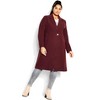 Women's Plus Size Effortless Chic Coat - oxblood | CITY CHIC - 4 of 4