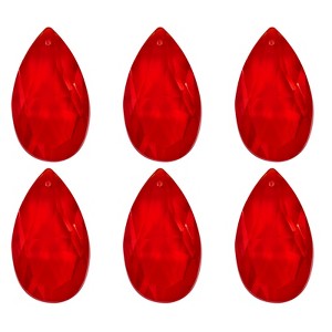 Unique Bargains Crystal Pendants Teardrop Beads for DIY Lamp Arts Crafts Decoration 6 Pcs - 1 of 4