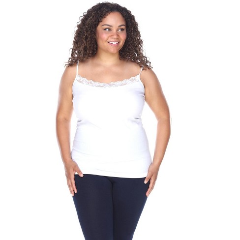 AMBIANCE PLUS SIZE WHITE TANK TOP WOMENS 3X