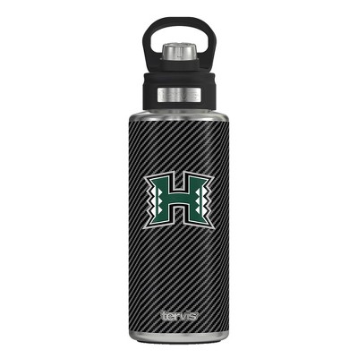 NCAA Hawaii Rainbow Warriors 32oz Carbon Fiber Stainless Steel Water Bottle