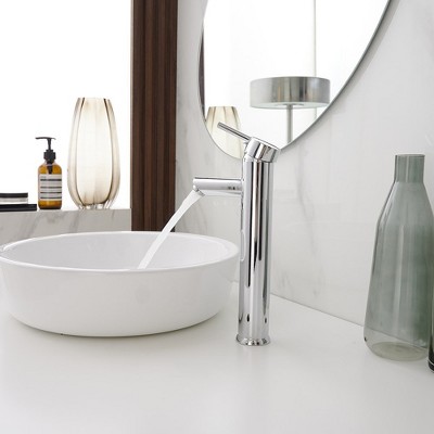 Polished Chrome Single Handle Vessel Sink Faucet