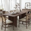 PexFix 79" x 33.5" Solid Wood Farmhouse Dining Table with V-Shaped Legs and Square Wood Top for Modern Dining Rooms & Family Gatherings Walnut - 3 of 4