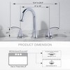 WOWOW 8 in. Widespread Double Handle Bathroom Faucet in Brushed Nickel - 3 of 4