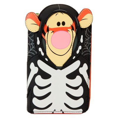 Loungefly Disney Winnie the Pooh - Skeleton Tigger Cosplay Glow Zip Around Wallet