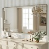 Apmir Rectangular Aluminum Alloy Framed and Tempered Glass Wall Bathroom Vanity Mirror in Matte Black/ Gold/ Silver/ Brown - 4 of 4