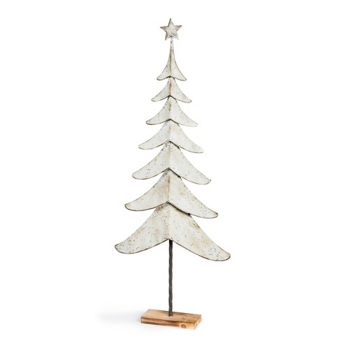 Park Hill Collection Tin Whitewash Christmas Tree Large : Target