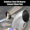 Unique Bargains 90 Degree Exhaust Elbow Pipe for Car Modified Exhaust System - 2 of 4