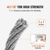 VEVOR Wire Rope Kit, 1/16" 330 ft 304 Stainless Steel Cable with 80 Sleeves and 20 Thimbles, 450 lbs Breaking Strength, Silver - 4 of 4