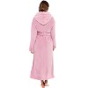 ADR Plush Fleece Robe for Women, Long Hooded Bathrobe with Hood, Plus Size - 2 of 4