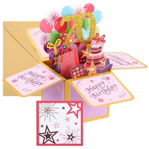 Unique Bargains Thickened Paper 3D Funny Women Gift Greeting Card - 1 of 4