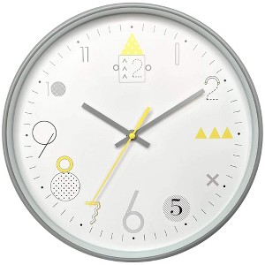 REGALWOVEN Plastic Silent Non-Ticking Battery Powered Large Wall Clock 12 x 12 Inches - 1 of 4