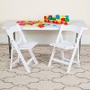 Emma and Oliver 11 Pack Kids White Resin Folding Chair with White Vinyl Padded Seat - 2 of 4