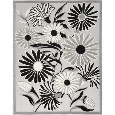 Nourison Aloha Daisy Flower Flatweave High-low Indoor Outdoor Area Rug ...