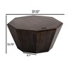 NicBex Modern 31.5" Octagonal Coffee Table with Wood Frame for Living Room - 2 of 4