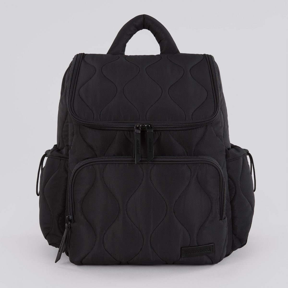 Motherhood Quilted Backpack Diaper Bag, Black
