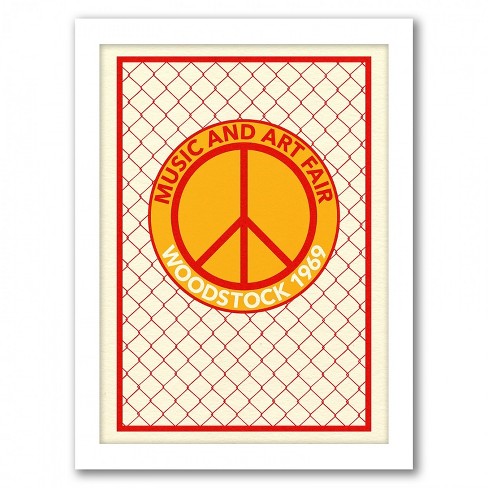 Americanflat Woodstock Music And Art Fair 1969 By Rosi Feist White Frame Wall Art Target