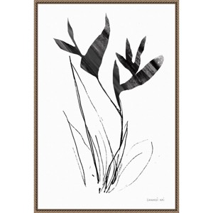 23"x33" Paradise Botanicals I by Danhui Nai Framed Canvas Wall Art Print Bronze - Amanti Art: Modern Style, Polystyrene Frame - 1 of 4