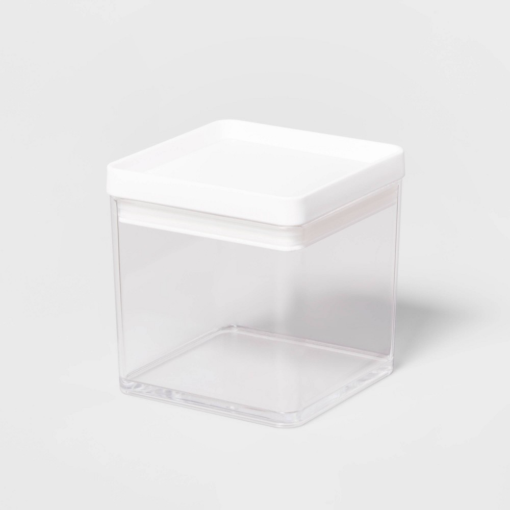 2.75c Short Square Plastic Food Storage Container - Brightroom