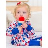 RuffleButts SoftSnooze Baby Girls Ruffle One Piece Convertible Pajamas - 3 of 4
