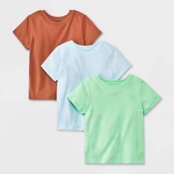 Toddler Boys' 3pk Short Sleeve Graphic T-Shirt - Cat & Jack™ Blue/Green/Orange