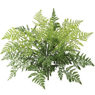 Floral Home 28" Leather Fern Bush with 7 Lifelike Fronds - 6-Piece