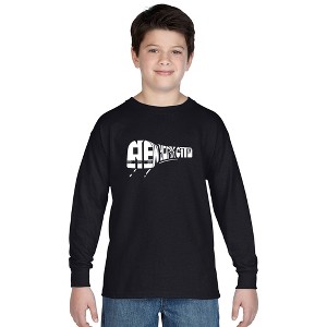 LA Pop Art Boy's Word Art Long Sleeve - NY SUBWAY - 1 of 4