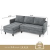 75.5 inch L Shaped Sectional Sofa with Storage, 4 Seat Modular Sofa Sectional Couches, Comfy Deep Seat Couch Bed - 2 of 4