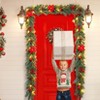 Christmas Garland for Mantle, 6Ft Battery Operated Prelit Garland with 20 LED Lights, Flowers & Ball Ornaments for Fireplace, Stair Railing - 2 of 4