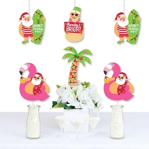 Big Dot of Happiness Tropical Christmas - Santa, Snowman, Palm Tree Decorations DIY Beach Santa Holiday Party Essentials - Set of 20 - 1 of 4