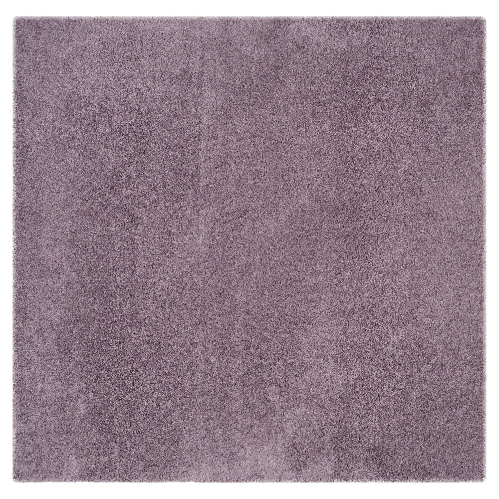 6'7inx6'7in Rayan Solid Loomed Square Area Rug Light Purple - Safavieh