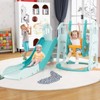 Gymax 4-in-1 Toddler Indoor Playground with Swing Extra-Long Slide - 3 of 4