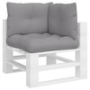 VidaXL Pallet Cushions 3 pcs Gray Fabric - 3 of 4