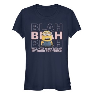 Juniors Womens Despicable Me Minion Blah Mood T-Shirt - 1 of 3