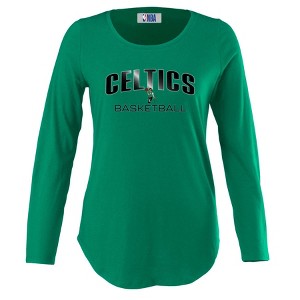 NBA Boston Celtics Women's Long Sleeve Crew Neck Fashion T-Shirt - 1 of 4