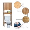 Evideco French Home Goods Over The Toilet Storage Cabinet Bathroom Mahe Bamboo - Wood - 4 of 4