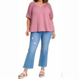 Women's Floral Applique Detail Blouse - umgee - 1 of 4