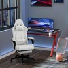 NicBex 360°Swivel Gaming Chair Office Chairs with Reclining Back,Adjustable Seat Height&Footrest,17-21° Ergonomics Video Game Chairs Office,White - 2 of 4