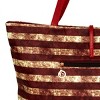 Slickblue Women’s Shoulder Bag, Multiple Compartments, American Flag Tote, Tri-Color, 14"x4"x12" - 3 of 3