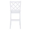 25.25" helby X-Back Farmhouse Counter Height Barstool White Finished Wood - Powell: olid Acacia & Rubberwood - 3 of 4