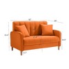 CAVINAS Modern Loveseat Sofa, Smooth Velvet Upholstered Tufted Sofa Couch for Living Room, Department, Small Space - 4 of 4