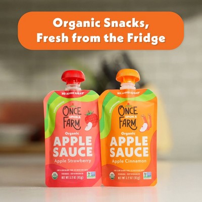 Once Upon a Farm Organic Apple Cinnamon Applesauce - 12.8oz/4pk