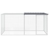 vidaXL Chicken Cage with Roof – Galvanized Steel Coop with Mesh Design, Secure Lockable Door, Ideal for Chickens, Hens, and Small Animals - 3 of 4