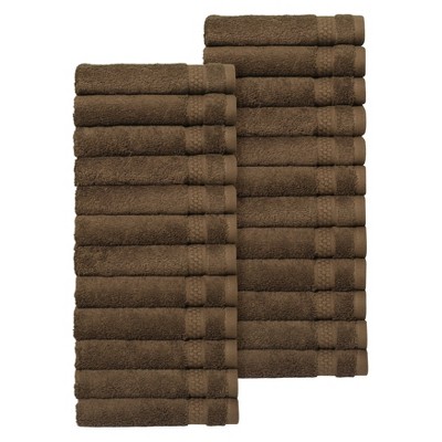 Linum Home Textiles 100% AEGEAN Long Staple Turkish Cotton STARLIGHT Terry Washcloths (Set of 24)