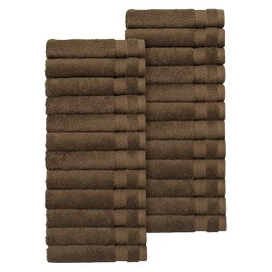 Linum Home Textiles 100% AEGEAN Long Staple Turkish Cotton STARLIGHT Terry Washcloths (Set of 24) - 1 of 3