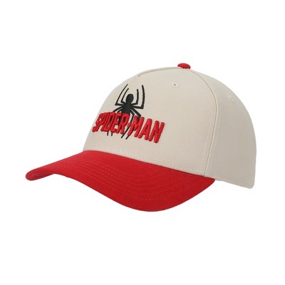 Ultimate Spider-Man Spider Logo Men's White & Red A-Frame Snapback Hat