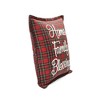 20"x20" Oversize 'Home Family Blessing' Plaid Embroidered Family-Friendly Square Pillow Cover Red - Lush Décor: Traditional Style - 3 of 4