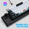 V800 68 Keys Gaming Keyboard USB Wired Portable RGB Backlight Keyboard for Windows Laptops Computer (White) - 4 of 4